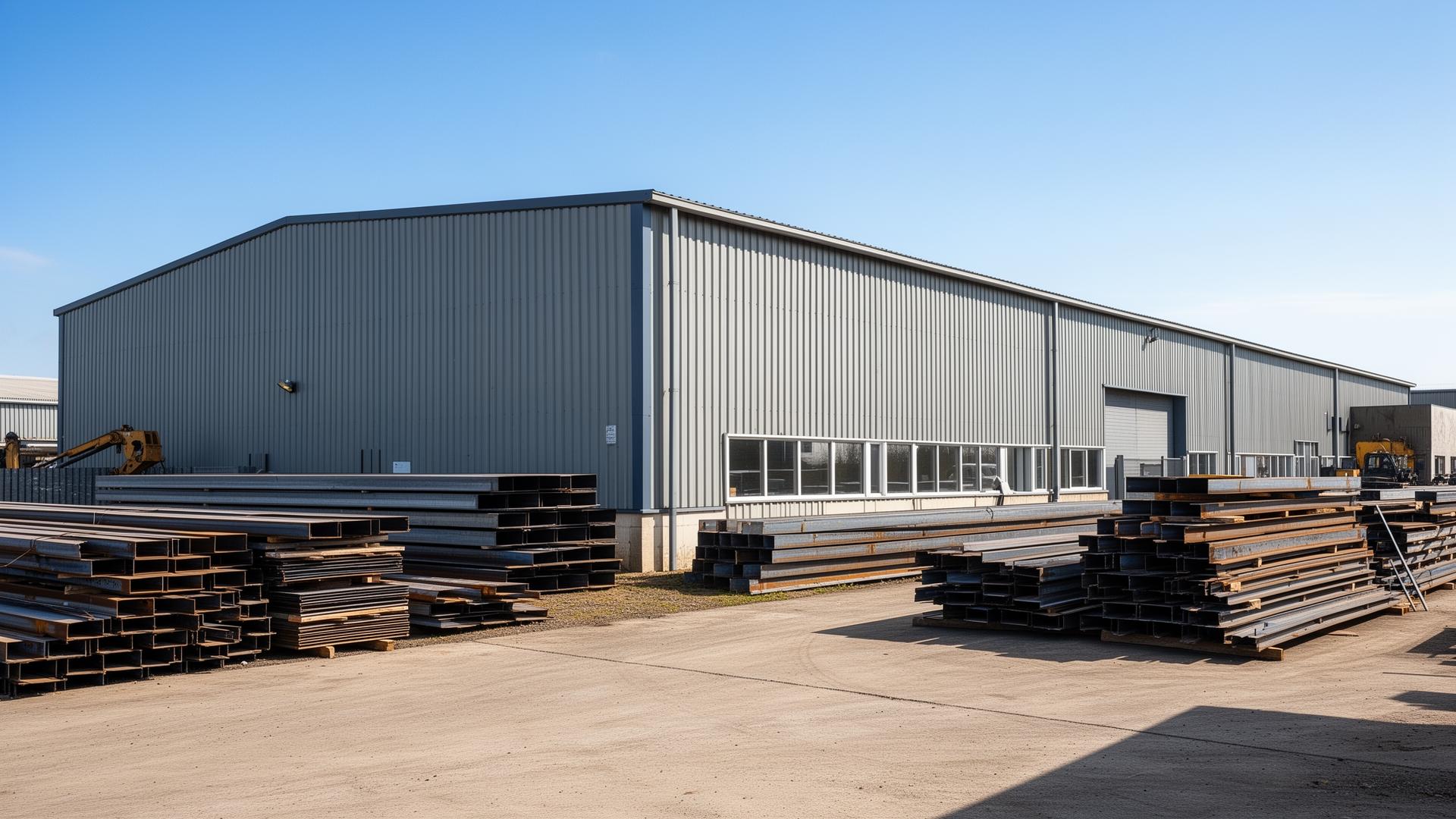 Industrial facility steel building exterior in Queen Creek Arizona