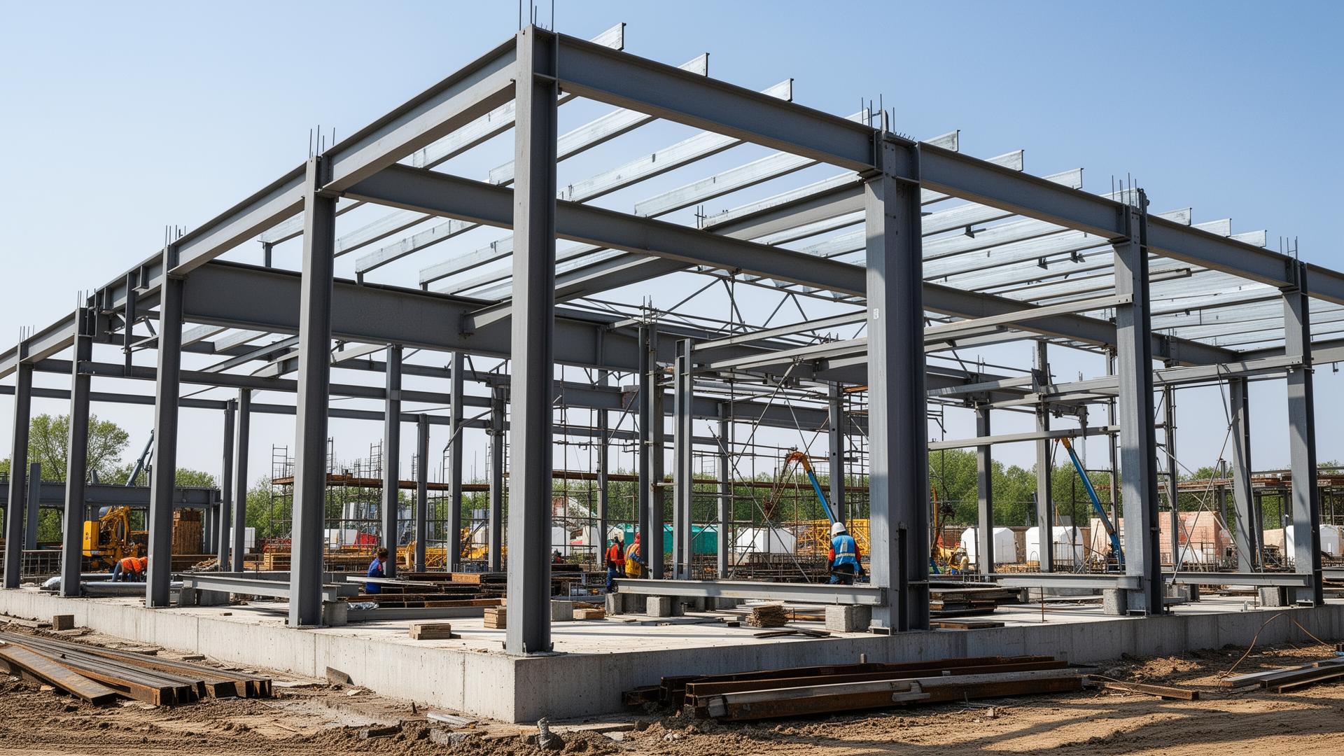 Ironworker placing a structural steel beam with a crane in Tempe Arizona